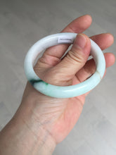 Load image into Gallery viewer, 53.5mm 100% natural certified sunny green brown pink oval jadeite jade bangle BN29-8348