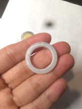 Load image into Gallery viewer, Size 6 1/2-8 100% natural type A white jadeite jade band ring R106