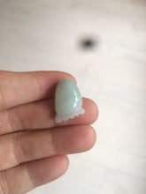 Load image into Gallery viewer, 100% Natural icy watery green white purple jadeite Jade foot pendant AX28