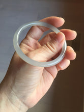 Load image into Gallery viewer, 55mm Certified 100% Natural gray black(灰冰) slim round cut nephrite jade bangle HN39-9112
