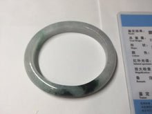 Load image into Gallery viewer, 51.5mm certified Type A 100% Natural sunny green purple oval Jadeite Jade bangle BN43-5137