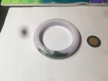 Load image into Gallery viewer, 53.3mm Certified 100% natural Type A olive green/white/purple jadeite jade bangle AZ24-5202