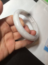 Load image into Gallery viewer, 59mm Certified 100% natural type A sunny green white/light purple jadeite jade bangle BF16-5408