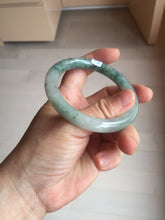 Load image into Gallery viewer, 54.6mm Certified Type A 100% Natural green white gray round cut jadeite Jade bangle BH236-0267