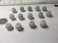 Load image into Gallery viewer, 13.3/12.5mm Type A 100% Natural green/purple Jadeite Jade LuluTong (Every road is smooth) pendant group PB223