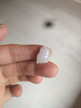 Load image into Gallery viewer, 100% Natural icy watery green white purple jadeite Jade foot pendant AX28