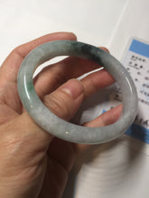 Load image into Gallery viewer, 51.5mm certified Type A 100% Natural sunny green purple oval Jadeite Jade bangle BN43-5137