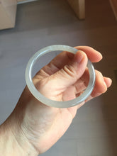 Load image into Gallery viewer, 55mm Certified 100% Natural gray black(灰冰) slim round cut nephrite jade bangle HN39-9112
