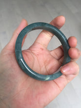 Load image into Gallery viewer, 59.9mm Certified Type A 100% Natural dark green/blue/gray/black Guatemala Jadeite jade bangle AY89-5760