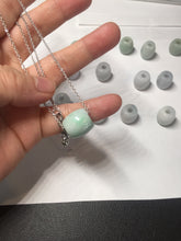 Load image into Gallery viewer, 13.3/12.5mm Type A 100% Natural green/purple Jadeite Jade LuluTong (Every road is smooth) pendant group PB223