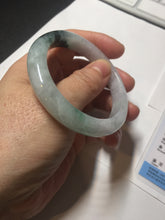 Load image into Gallery viewer, 51.5mm certified Type A 100% Natural sunny green purple oval Jadeite Jade bangle BN43-5137