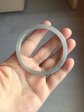 Load image into Gallery viewer, 55mm Certified 100% Natural gray black(灰冰) slim round cut nephrite jade bangle HN39-9112