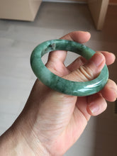 Load image into Gallery viewer, 56.5mm Certified Type A 100% Natural Woodland Green Jadeite Bangle BH234-0253