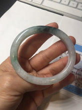 Load image into Gallery viewer, 51.5mm certified Type A 100% Natural sunny green purple oval Jadeite Jade bangle BN43-5137
