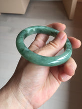 Load image into Gallery viewer, 56.5mm Certified Type A 100% Natural Woodland Green Jadeite Bangle BH234-0253