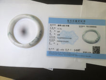 Load image into Gallery viewer, 59.4mm Certified 100% natural type A fresh green white jadeite jade bangle F121-9545