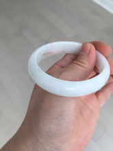 Load image into Gallery viewer, 52mm certified Type A 100% Natural sunny green/white/red oval Jadeite Jade bangle E92-0263