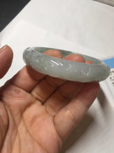 Load image into Gallery viewer, 55.3mm Certified Type A 100% Natural light green with carved Ancient Coin, Auspicious Cloud, and Lingzhi Jadeite Jade bangle PD146-6252