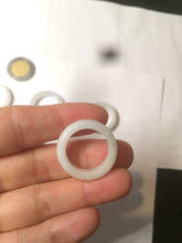 Load image into Gallery viewer, Size 6 1/2-8 100% natural type A white jadeite jade band ring R106