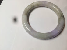 Load image into Gallery viewer, 54.3mm Certified 100% natural Type A green/brown/purple round cut jadeite jade bangle AZ26-5218
