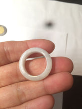Load image into Gallery viewer, Size 6 1/2-8 100% natural type A white jadeite jade band ring R106