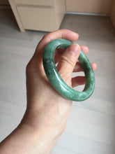Load image into Gallery viewer, 56.5mm Certified Type A 100% Natural Woodland Green Jadeite Bangle BH234-0253