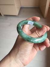 Load image into Gallery viewer, 56.5mm Certified Type A 100% Natural Woodland Green Jadeite Bangle BH234-0253