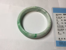 Load image into Gallery viewer, 56mm certified 100% natural Type A sunny green white jadeite bangle PD147-6264