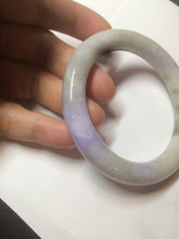 Load image into Gallery viewer, 54.3mm Certified 100% natural Type A green/brown/purple round cut jadeite jade bangle AZ26-5218