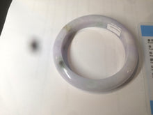 Load image into Gallery viewer, 59.5mm certified Type A 100% Natural green/purple Jadeite bangle As73-0516