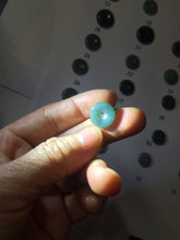 Load image into Gallery viewer, 13-17.5mm Type A 100% Natural blue light green dark green gray Guatemala Jadeite Jade Safety Guardian Button donuts Pendant group PH109