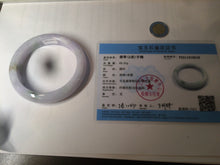 Load image into Gallery viewer, 59.5mm certified Type A 100% Natural green/purple Jadeite bangle As73-0516