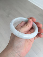 Load image into Gallery viewer, 58mm Certified type A 100% Natural light green/white Jadeite bangle AR118-0253