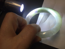 Load image into Gallery viewer, 57.5mm certified type A 100% Natural icy watery light green/purple/white Jadeite jade bangle BH138-1314