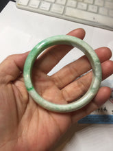 Load image into Gallery viewer, 56mm certified 100% natural Type A sunny green white jadeite bangle PD147-6264