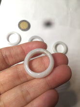 Load image into Gallery viewer, Size 6 1/2-8 100% natural type A white jadeite jade band ring R106