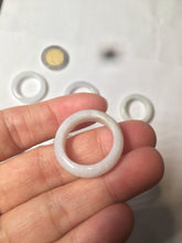 Load image into Gallery viewer, Size 6 1/2-8 100% natural type A white jadeite jade band ring R106