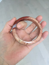 Load image into Gallery viewer, 58mm 100% natural red jasper stone(红碧玉,鸡血石) bangle XY105
