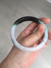 Load image into Gallery viewer, 59mm Certified Type A 100% Natural sunny green dark green purple Jadeite Jade bangle BP99-4054