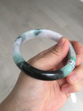 Load image into Gallery viewer, 59mm Certified Type A 100% Natural sunny green dark green purple Jadeite Jade bangle BP99-4054