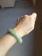 Load image into Gallery viewer, 51mm Certified 100% Natural icy waery light green/yellow/gray nephrite jade bangle HN37-3595