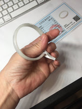 Load image into Gallery viewer, 48.5mm certified 100% natural type A light green orange white thin square style jadeite bangle PH251-1001