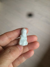 Load image into Gallery viewer, 100% Natural light green white jadeite Jade baby buddha (宝宝佛) pendant AX27