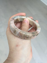 Load image into Gallery viewer, 53mm 100% natural pink/black time series(时光系列) square style rose stone (Rhodonite)square bangle XY103