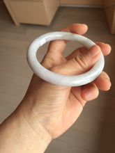 Load image into Gallery viewer, 59.5mm certified 100% natural light green/white/purple round cut jadeite jade bangle BS38-(5572)