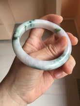 Load image into Gallery viewer, 57mm Certified Type A 100% Natural sunny green white purple gray Jadeite bangle PE122-1261