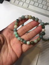 Load image into Gallery viewer, 6-8mm size 52-64mm 100% natural type A green/yellow/brown/black jadeite jade beads bracelet group BL133