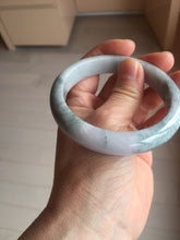 Load image into Gallery viewer, 58.5mm certified 100% natural Type A light green/purple white Snowy Pine Forest jadeite jade bangle PC199-3043