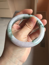 Load image into Gallery viewer, 57mm Certified Type A 100% Natural sunny green white purple gray Jadeite bangle PE122-1261