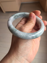 Load image into Gallery viewer, 58.5mm certified 100% natural Type A light green/purple white Snowy Pine Forest jadeite jade bangle PC199-3043
